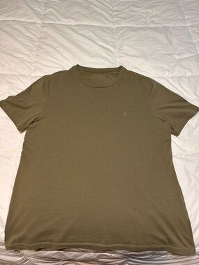 All Saints Men’s Olive Green Crew Neck Tee